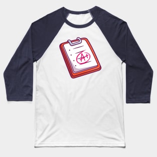 A+ Grade Report Cartoon Baseball T-Shirt